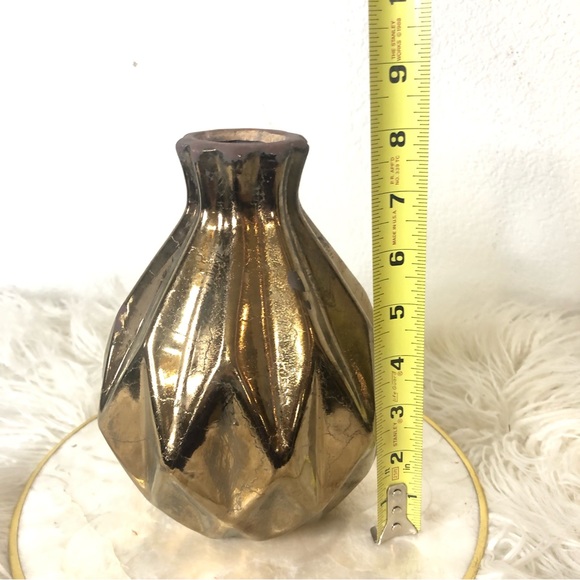 Copper Brown Geo Bottle Vase - Picture 4 of 6